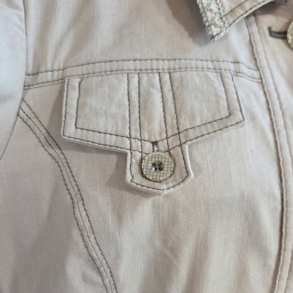 Lana Lee Elegant Tan Utility Jacket Size 12 - Picture 5 of 9